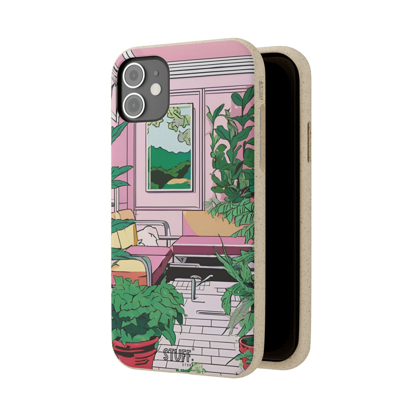 Plant Pop Case | Coque biodégradable en bambou et bioplastique avec design coloré | Parfait pour les amoureux des plantes - Avec emballage cadeau