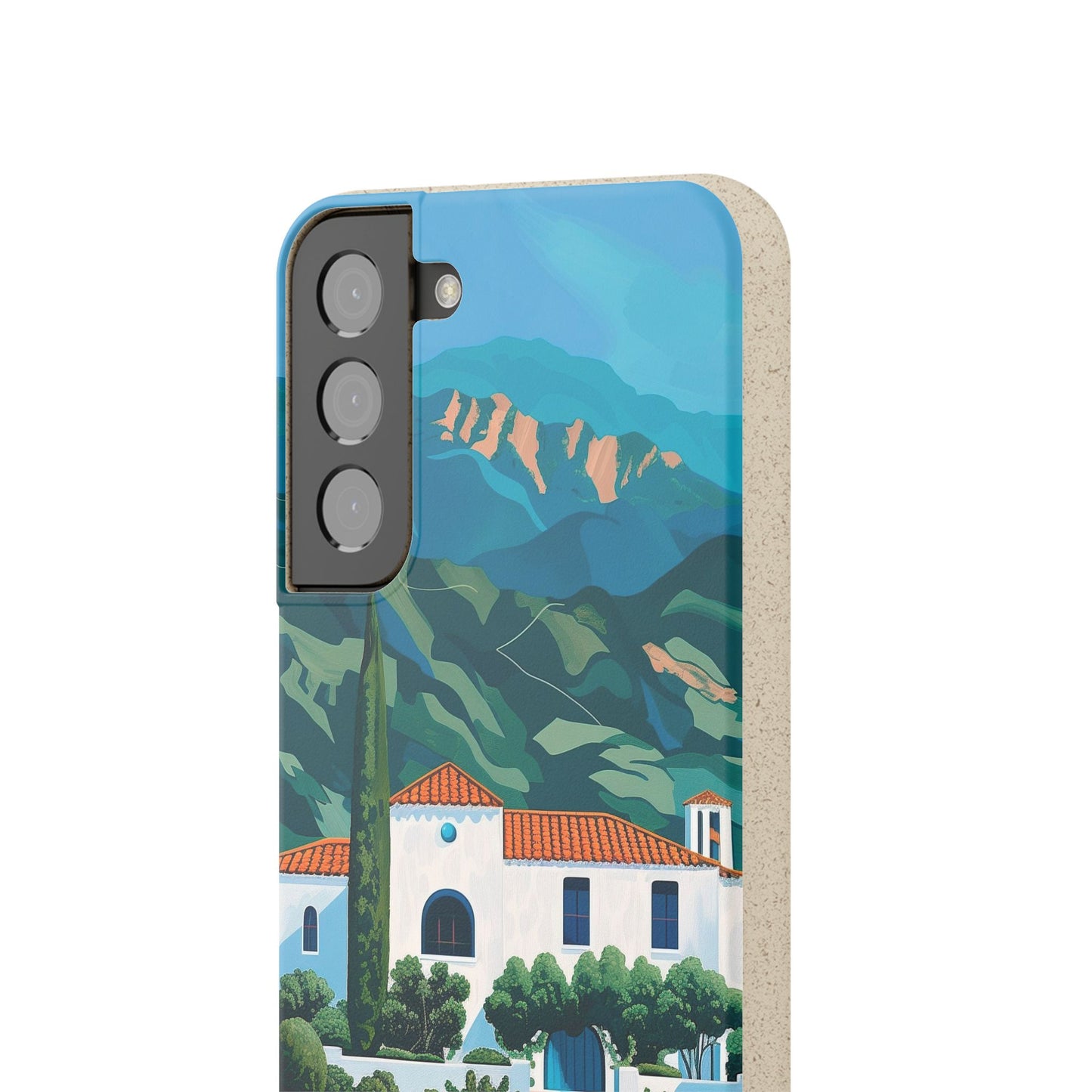 Summer Villa Case | Eco-Friendly Bamboo and Bioplastic Case with Summer Design - Available with Gift Packaging