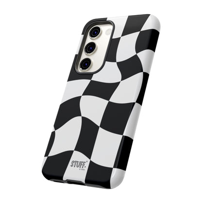 Checkers Case | Coque résistante double protection et Design en Damier déformé