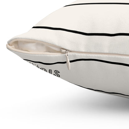 Coussin carré décoratif avec Design Ligné Minimaliste