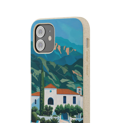 Summer Villa Case | Eco-Friendly Bamboo and Bioplastic Case with Summer Design - Available with Gift Packaging