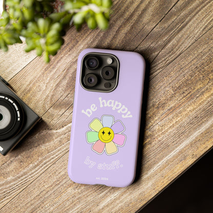 Be Happy Case | Coque résistante double protection avec Design Fleur Colorée