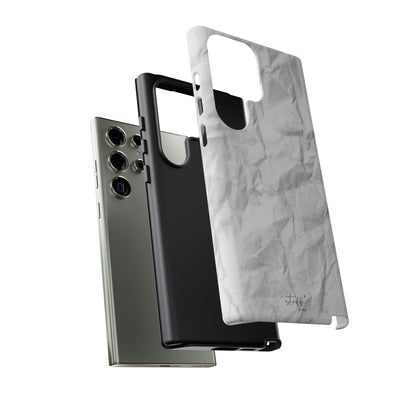 Crinkled Case | Coque résistante double protection anti-choc Effet Papier Froissé Mat