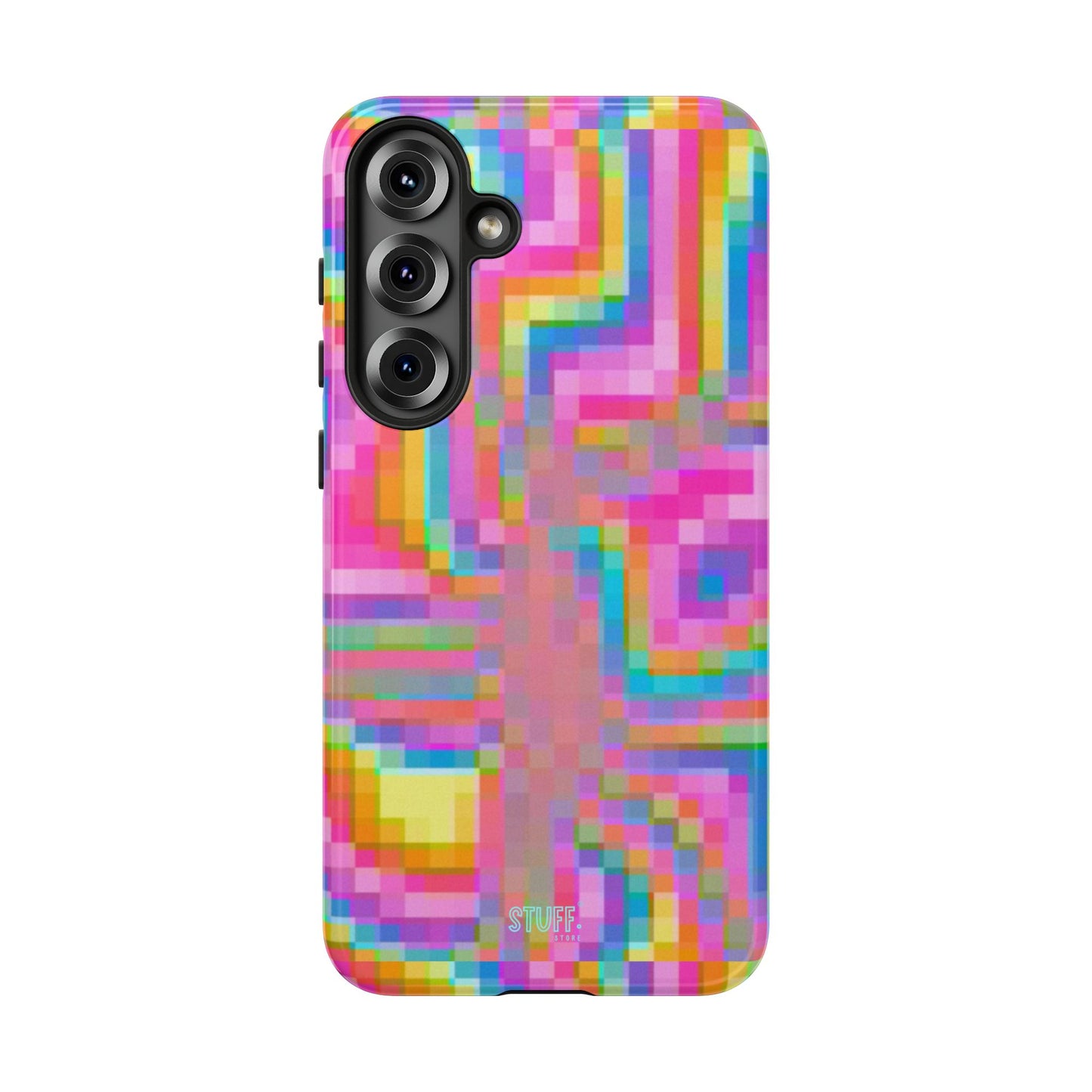Pixel Case | Coque résistante double protection anti-choc - Motif pixels colorés