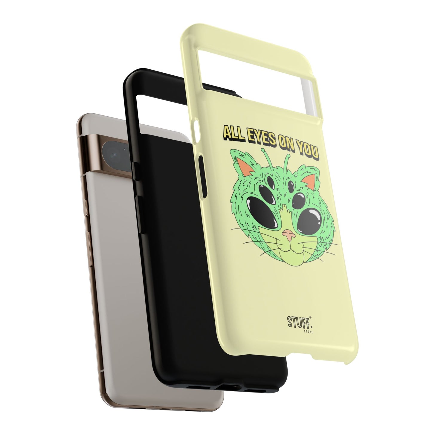 All Eyes on You Case | Coque résistante double protection avec Design Alien drôle