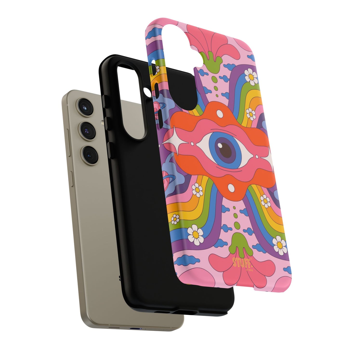 Psych Case | Coque résistante double protection avec Design Psychédélique coloré