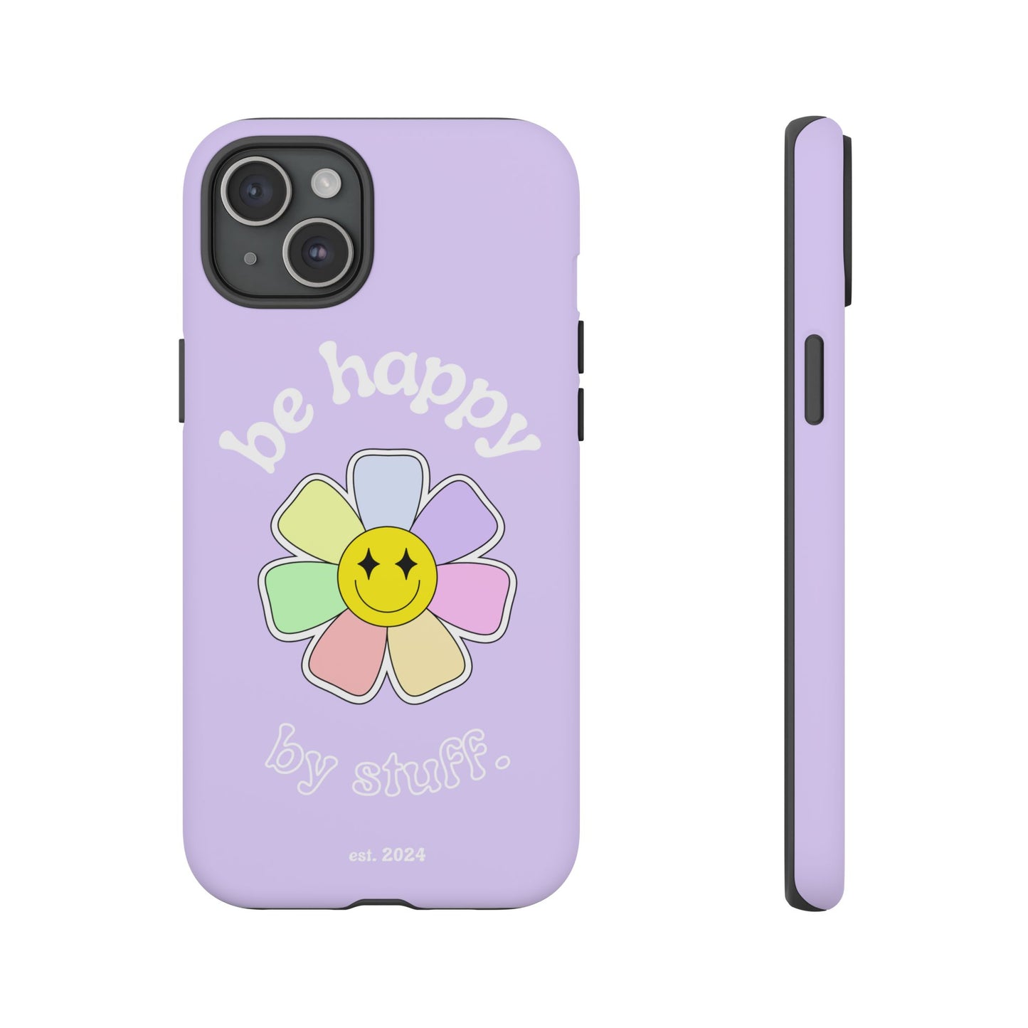 Be Happy Case | Coque résistante double protection avec Design Fleur Colorée