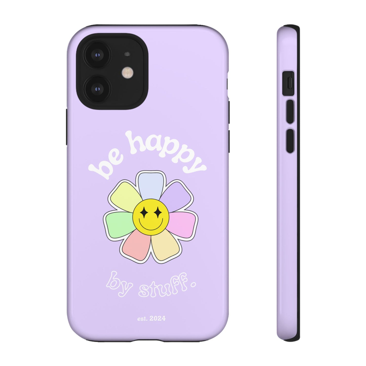 Be Happy Case | Coque résistante double protection avec Design Fleur Colorée