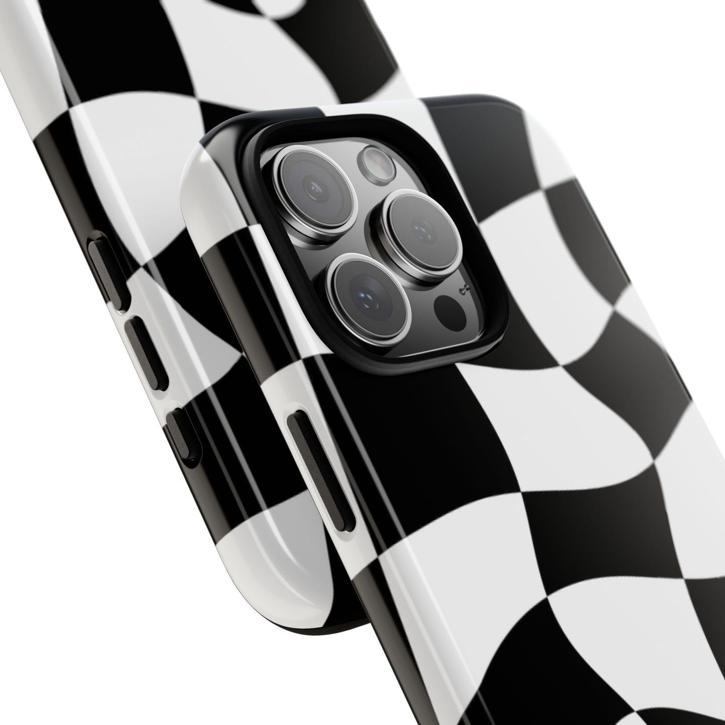 Checkers Case | Coque résistante double protection et Design en Damier déformé