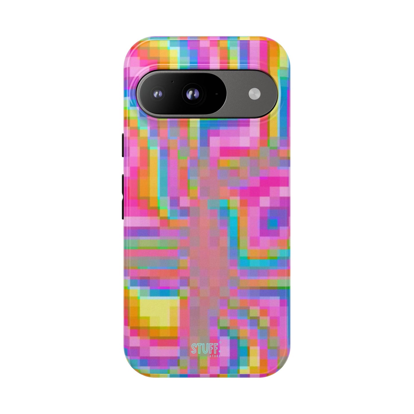 Pixel Case | Coque résistante double protection anti-choc - Motif pixels colorés