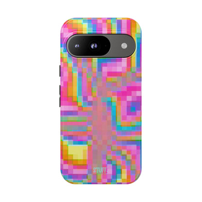 Pixel Case | Coque résistante double protection anti-choc - Motif pixels colorés