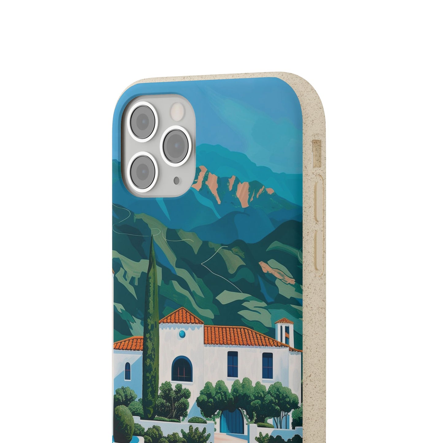 Summer Villa Case | Eco-Friendly Bamboo and Bioplastic Case with Summer Design - Available with Gift Packaging