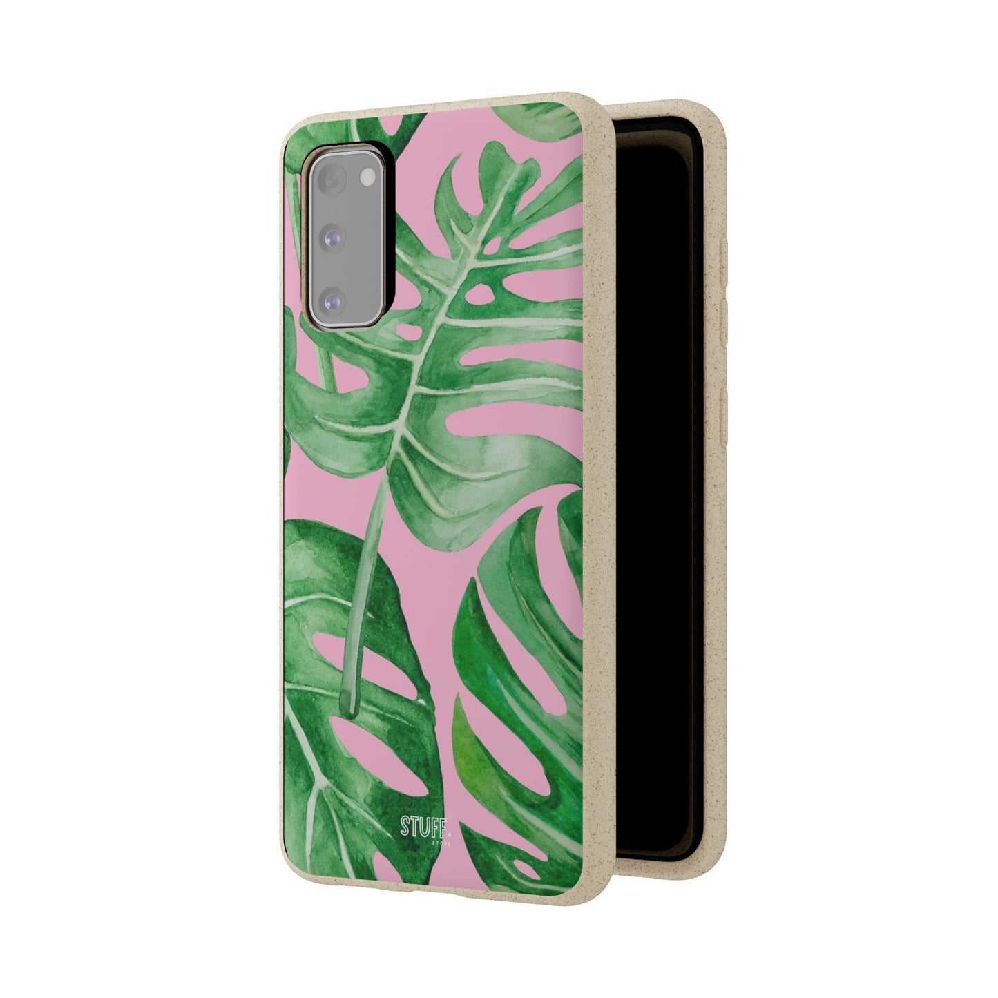 Monstera Case | Eco-Friendly Bamboo and Bioplastic Shell Monstera Leaves Pattern - Available with Gift Packaging