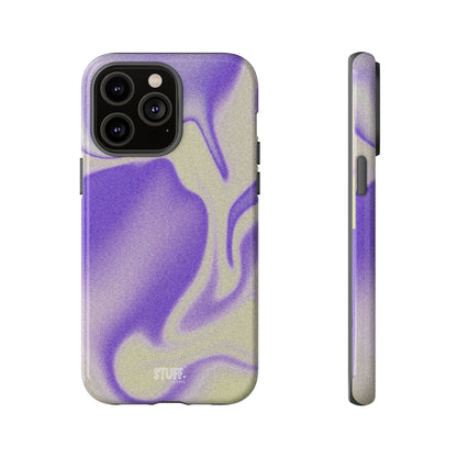 Swirly Case | Coque résistante double protection - Motif vague pourpre