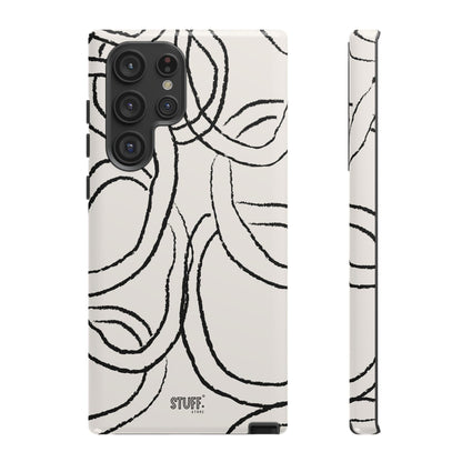 Doodly Case | Coque résistante double protection avec Design Gribouillis Minimaliste