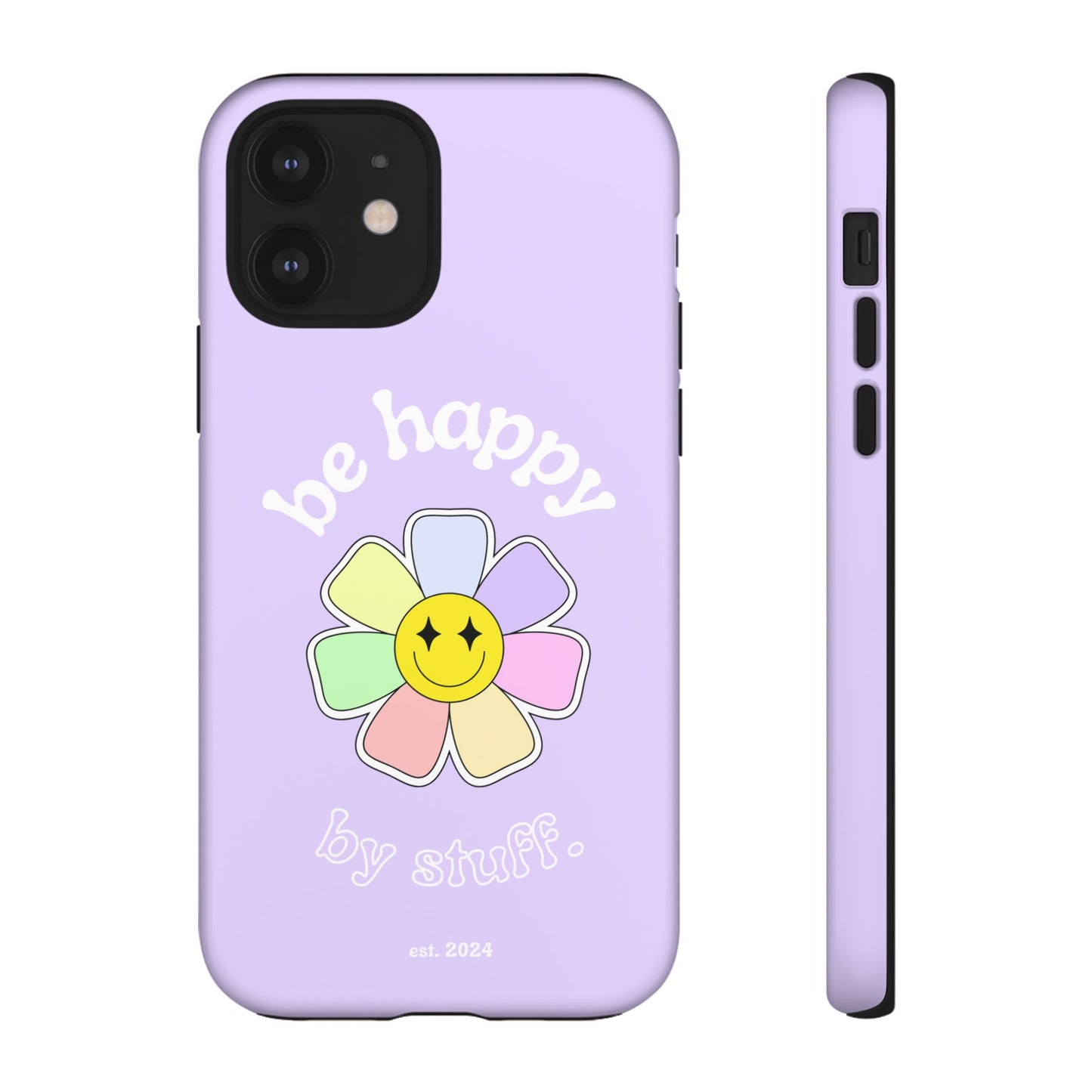 Be Happy Case | Coque résistante double protection avec Design Fleur Colorée