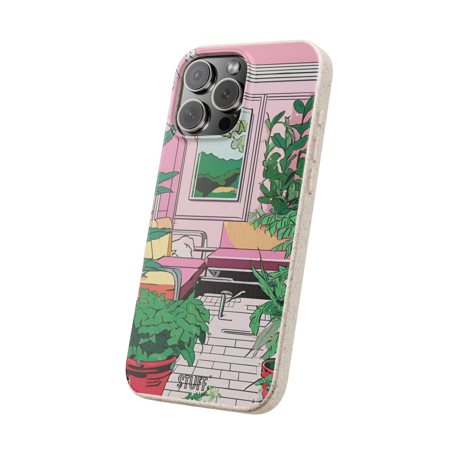 Plant Pop Case | Coque biodégradable en bambou et bioplastique avec design coloré | Parfait pour les amoureux des plantes - Avec emballage cadeau