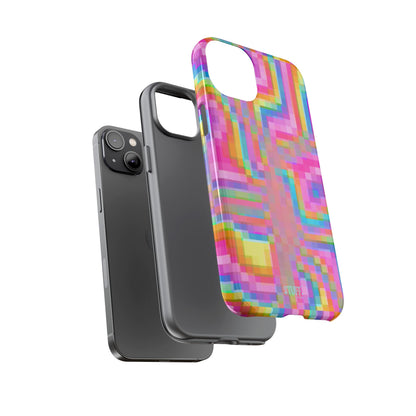Pixel Case | Coque résistante double protection anti-choc - Motif pixels colorés
