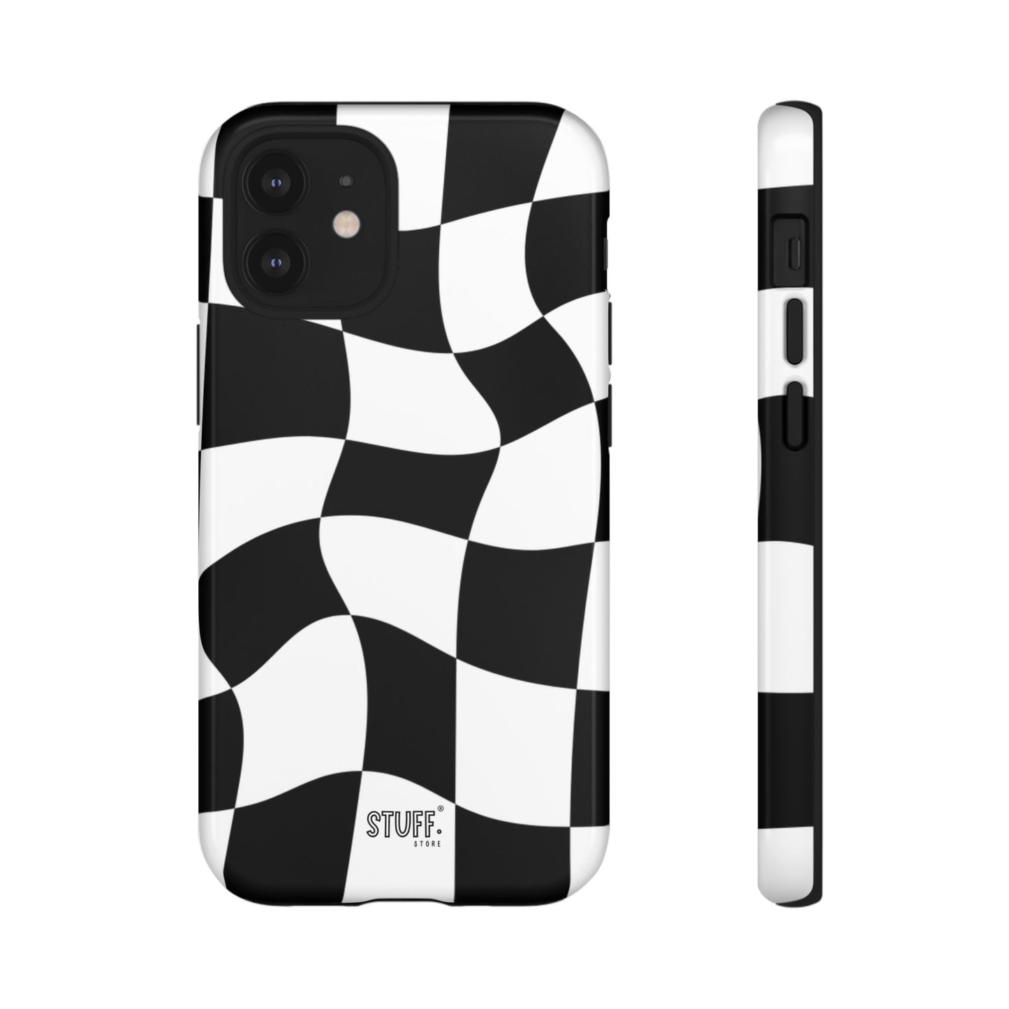 Checkers Case | Coque résistante double protection et Design en Damier déformé