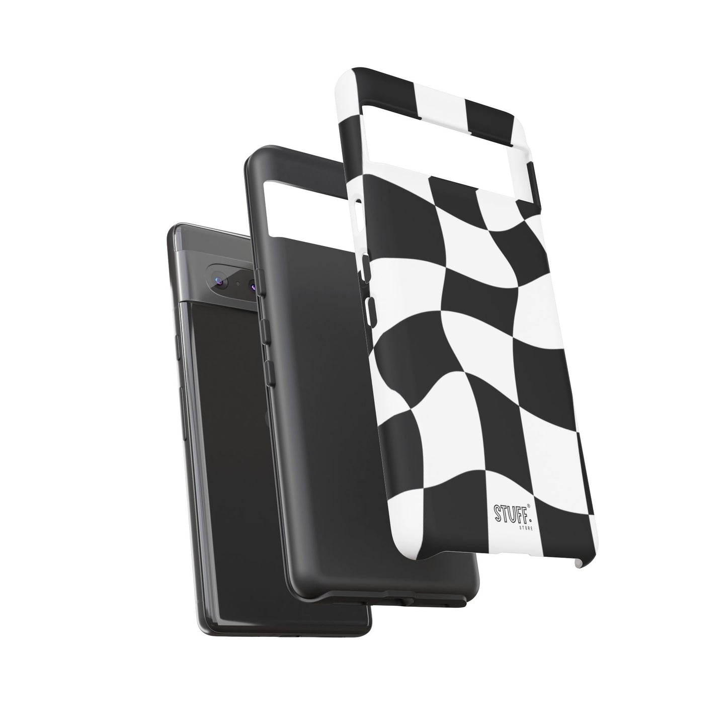 Checkers Case | Coque résistante double protection et Design en Damier déformé