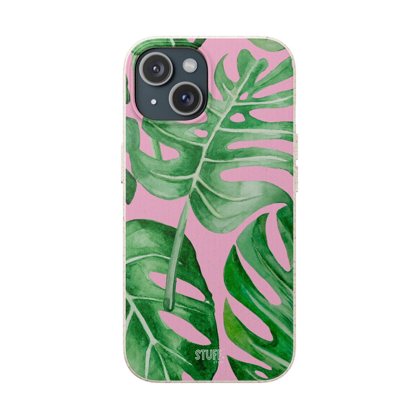 Monstera Case | Eco-Friendly Bamboo and Bioplastic Shell Monstera Leaves Pattern - Available with Gift Packaging
