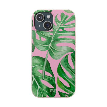 Monstera Case | Eco-Friendly Bamboo and Bioplastic Shell Monstera Leaves Pattern - Available with Gift Packaging