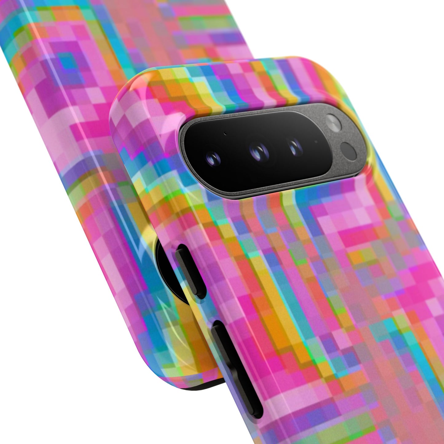 Pixel Case | Coque résistante double protection anti-choc - Motif pixels colorés