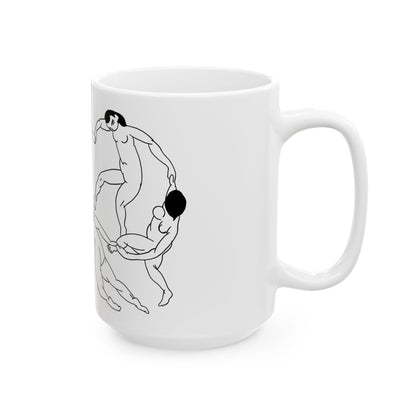 La Danse | Mug en céramique design linéaire inspiré de Matisse – 330ml / 440ml