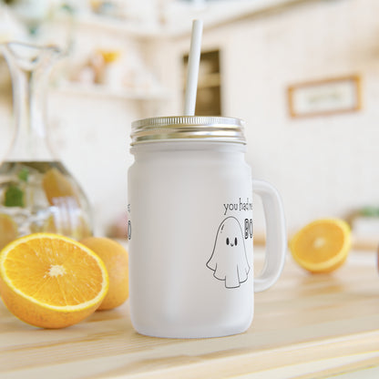 Boo Cup | Mug nomade en verre givré avec couvercle et paille – 350ml