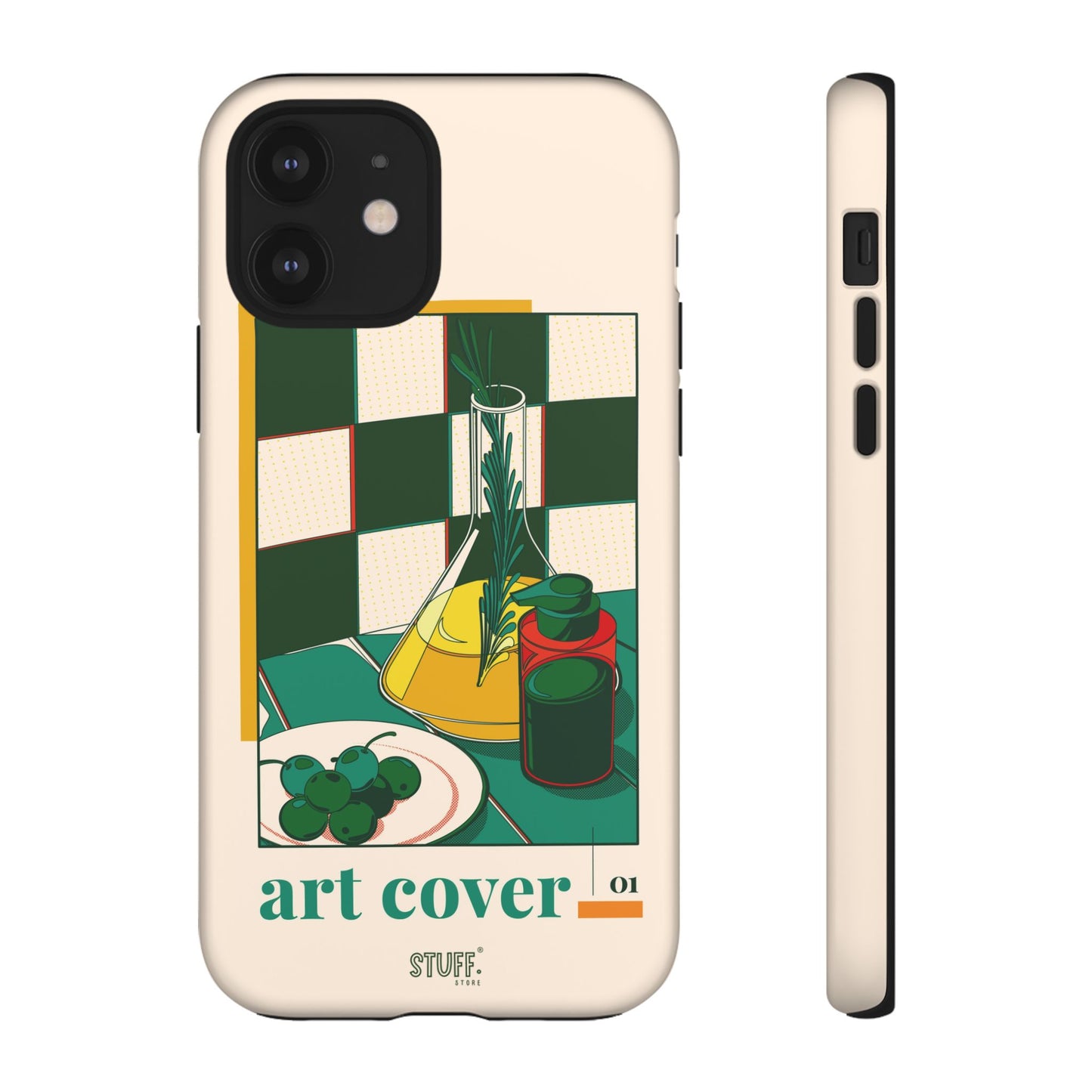 Olio d'Amore Case | Coque résistante double protection avec Design artistique Rétro