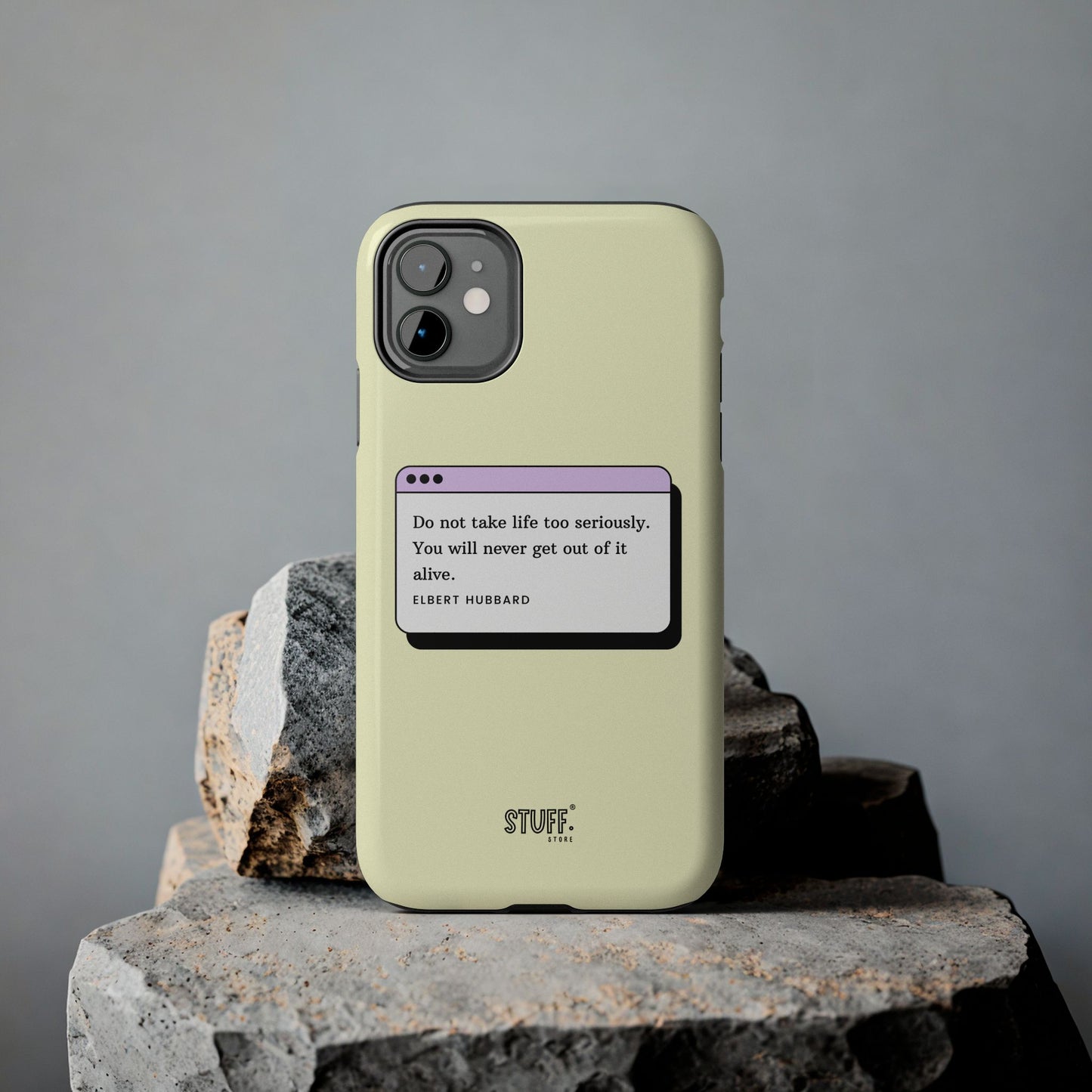 Window Case | Coque résistante à double protection avec citation – Design minimal & message puissant
