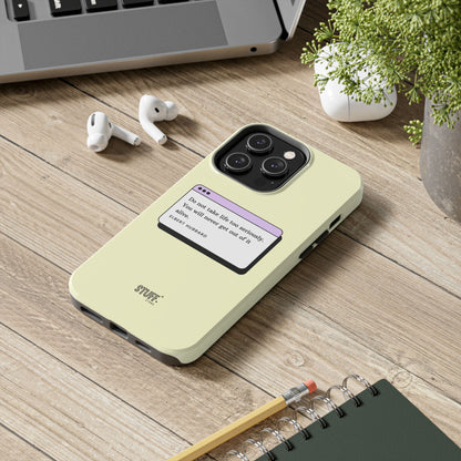Window Case | Coque résistante à double protection avec citation – Design minimal & message puissant
