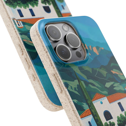 Summer Villa Case | Eco-Friendly Bamboo and Bioplastic Case with Summer Design - Available with Gift Packaging