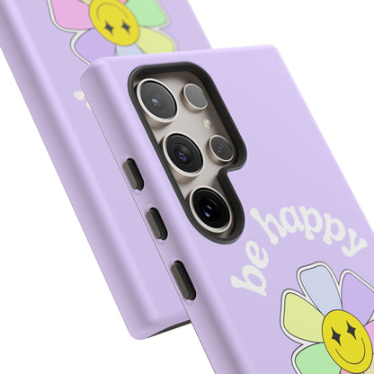 Be Happy Case | Coque résistante double protection avec Design Fleur Colorée