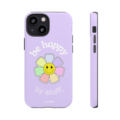 Be Happy Case | Coque résistante double protection avec Design Fleur Colorée