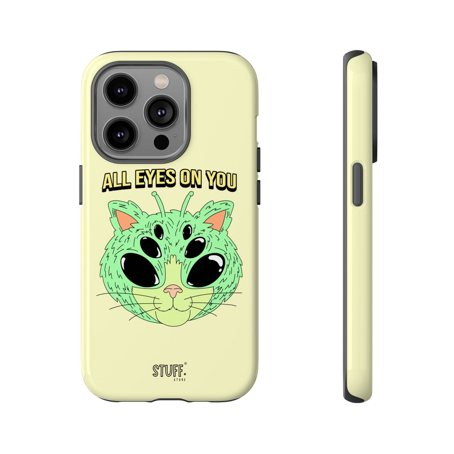 All Eyes on You Case | Coque résistante double protection avec Design Alien drôle