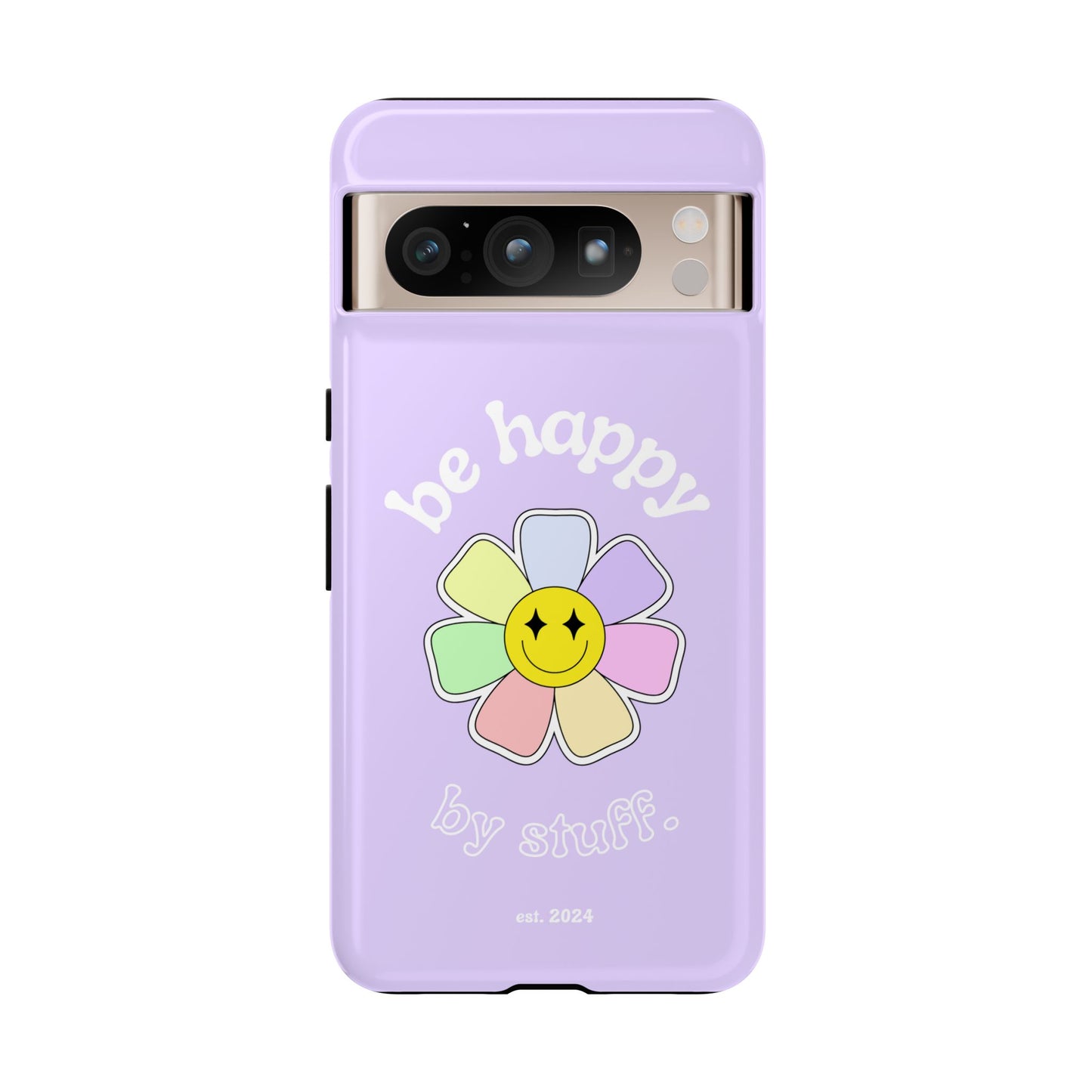 Be Happy Case | Coque résistante double protection avec Design Fleur Colorée