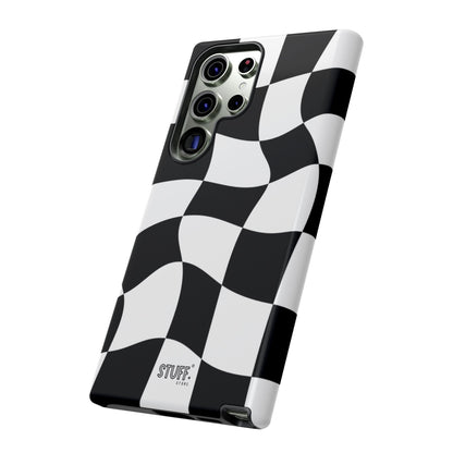 Checkers Case | Coque résistante double protection et Design en Damier déformé