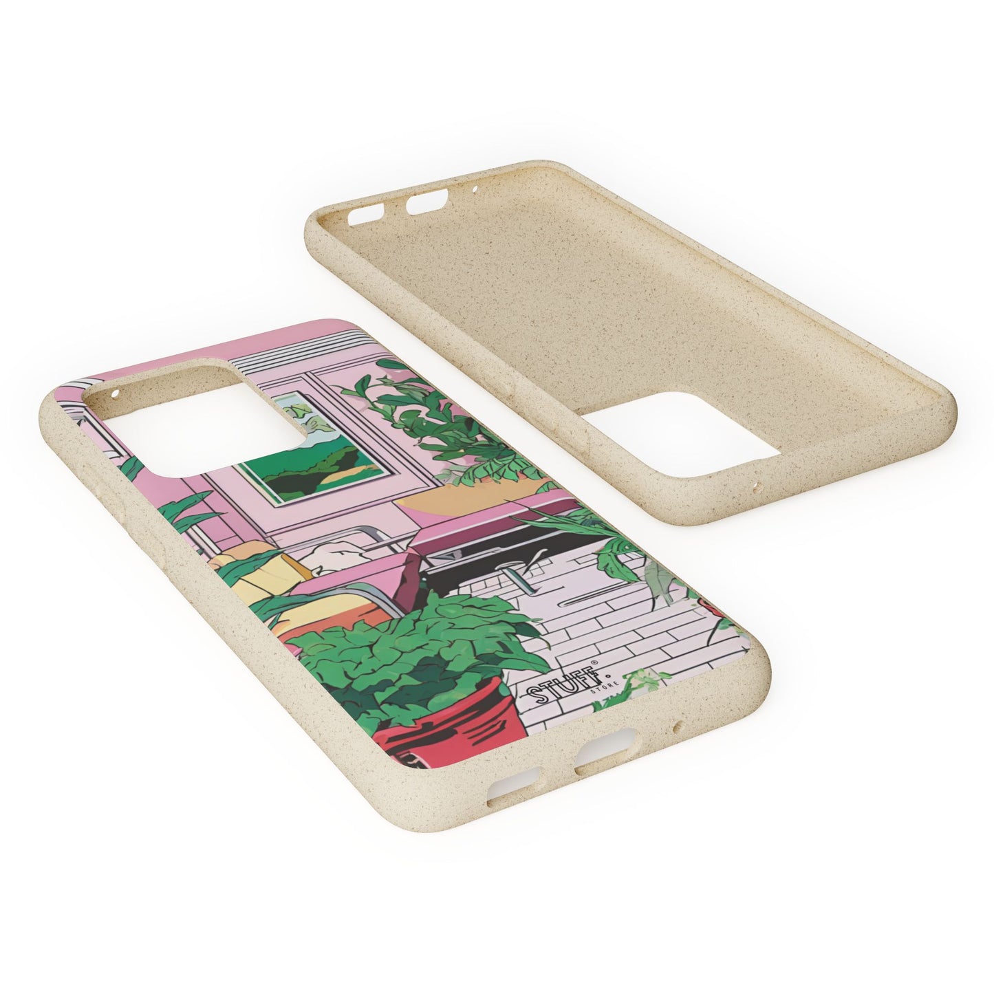 Plant Pop Case | Coque biodégradable en bambou et bioplastique avec design coloré | Parfait pour les amoureux des plantes - Avec emballage cadeau