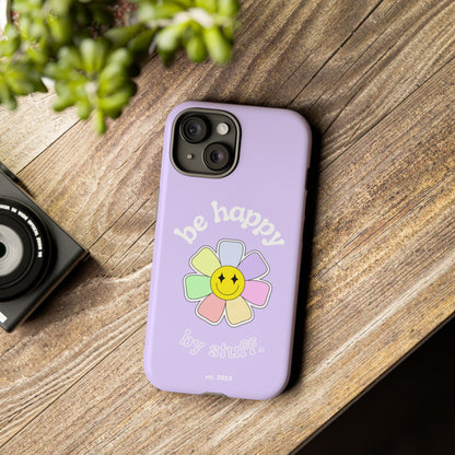 Be Happy Case | Coque résistante double protection avec Design Fleur Colorée