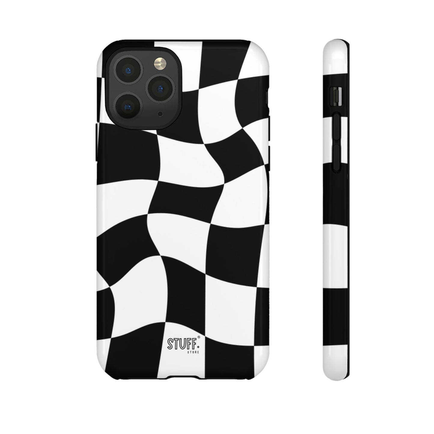 Checkers Case | Coque résistante double protection et Design en Damier déformé