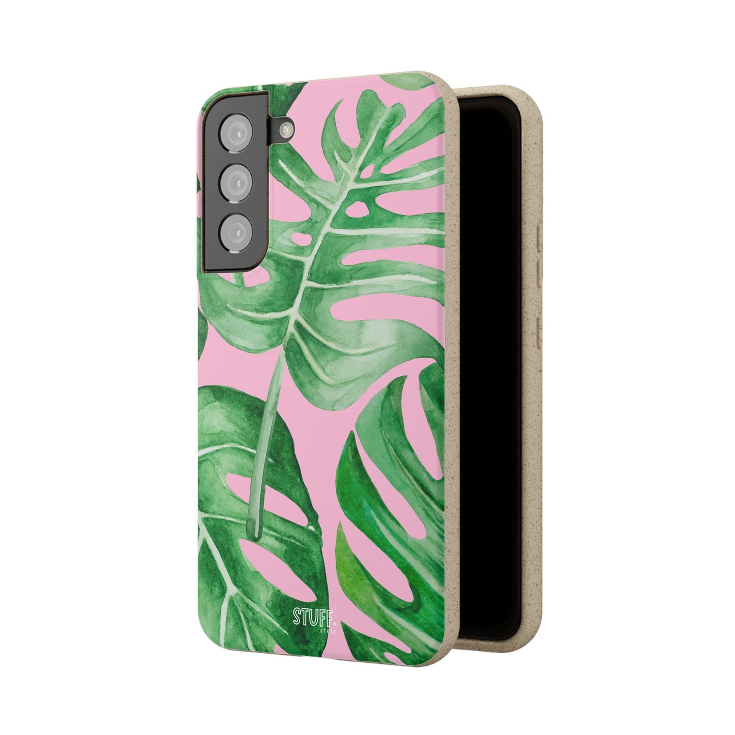 Monstera Case | Eco-Friendly Bamboo and Bioplastic Shell Monstera Leaves Pattern - Available with Gift Packaging