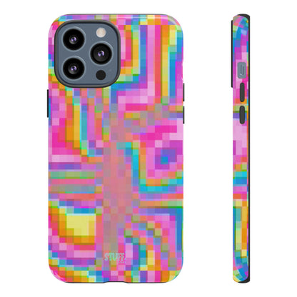 Pixel Case | Coque résistante double protection anti-choc - Motif pixels colorés