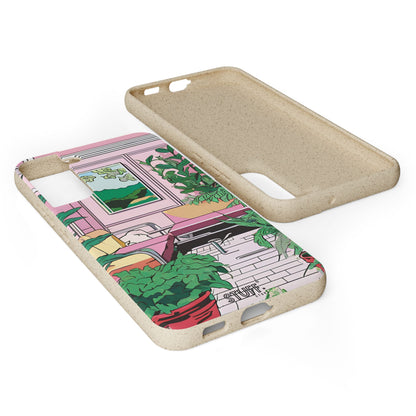Plant Pop Case | Coque biodégradable en bambou et bioplastique avec design coloré | Parfait pour les amoureux des plantes - Avec emballage cadeau