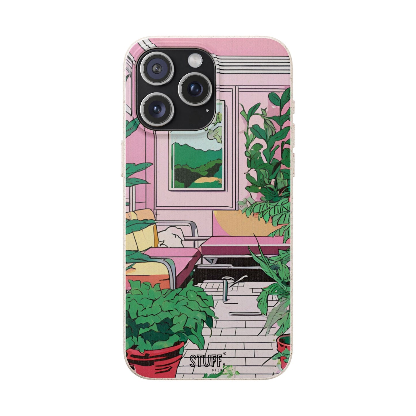 Plant Pop Case | Coque biodégradable en bambou et bioplastique avec design coloré | Parfait pour les amoureux des plantes - Avec emballage cadeau