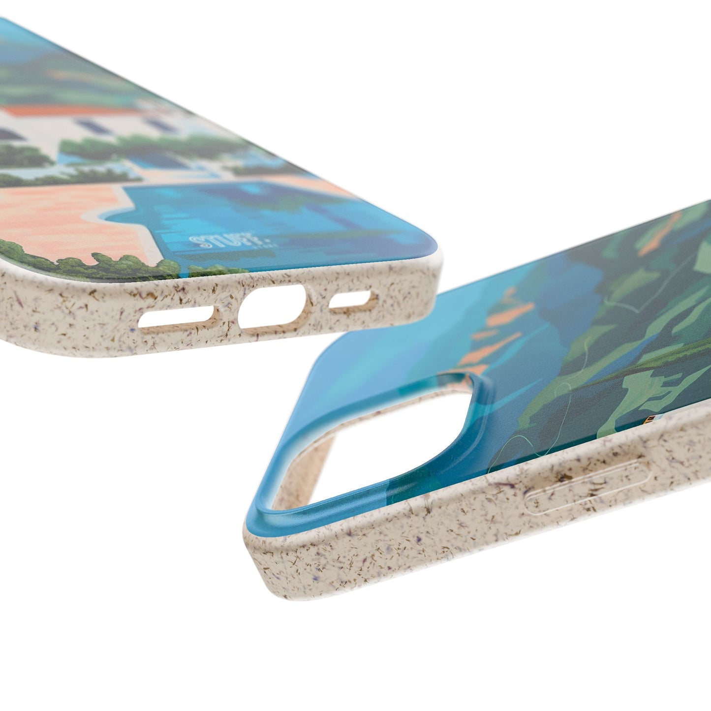 Summer Villa Case | Eco-Friendly Bamboo and Bioplastic Case with Summer Design - Available with Gift Packaging
