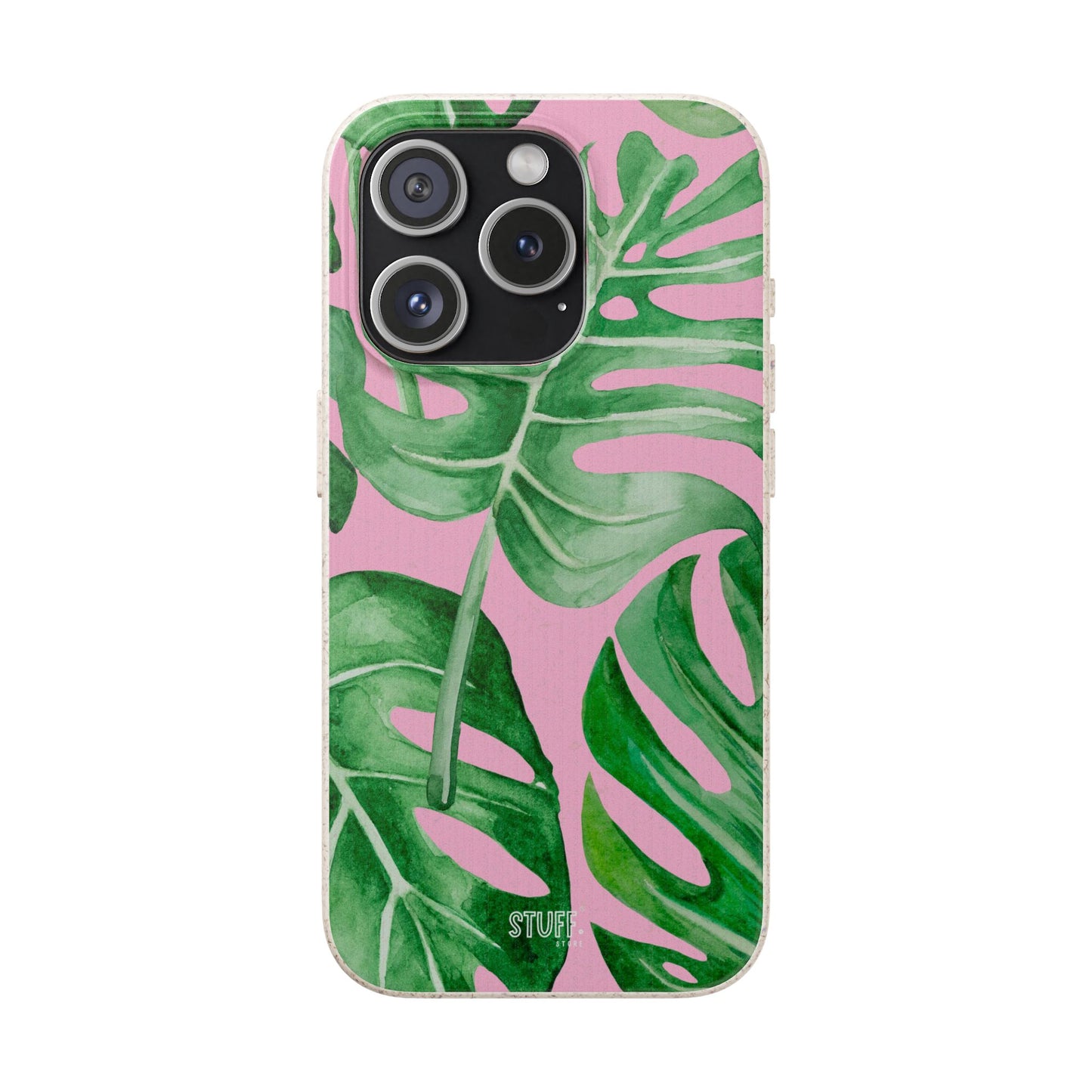 Monstera Case | Eco-Friendly Bamboo and Bioplastic Shell Monstera Leaves Pattern - Available with Gift Packaging