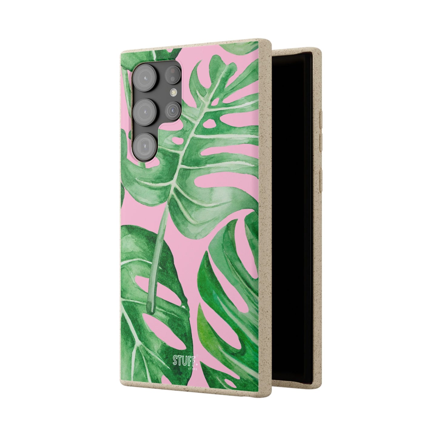 Monstera Case | Eco-Friendly Bamboo and Bioplastic Shell Monstera Leaves Pattern - Available with Gift Packaging