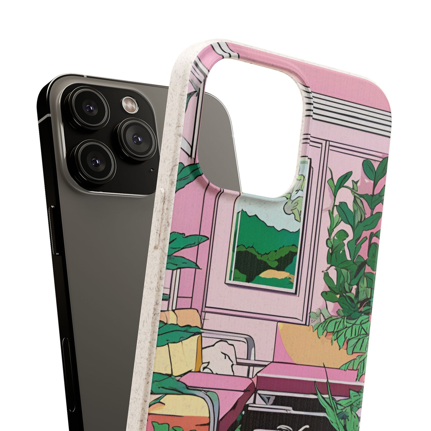Plant Pop Case | Coque biodégradable en bambou et bioplastique avec design coloré | Parfait pour les amoureux des plantes - Avec emballage cadeau