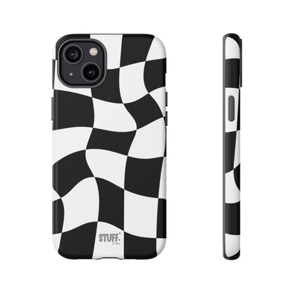 Checkers Case | Coque résistante double protection et Design en Damier déformé